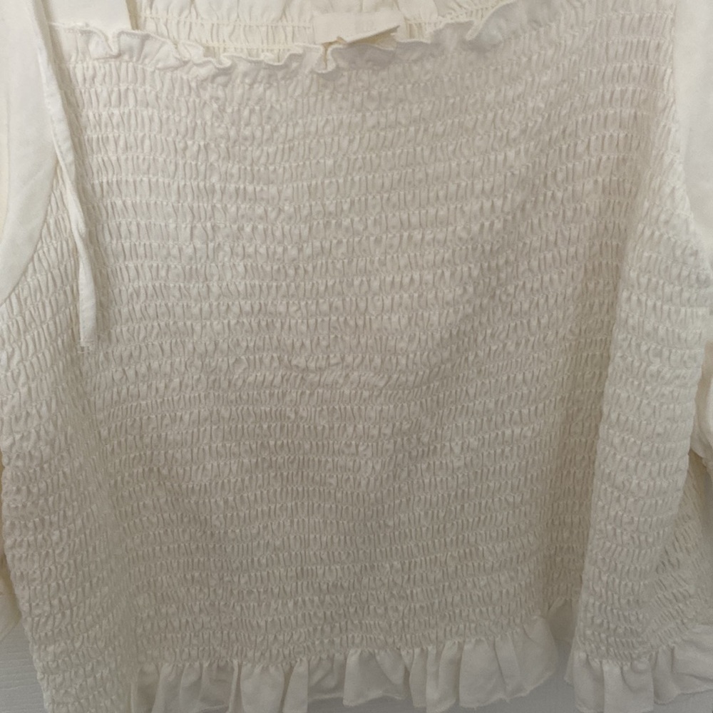 White Ruffle Blouse - Picture 4 of 4